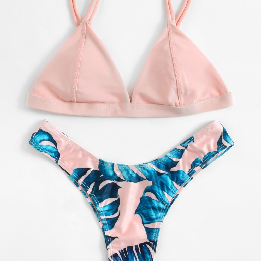 Jungle print bikini set